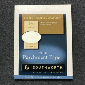 Southworth Fine Parchment Specialty Paper Ivory 24 lb. 8 1/2 x 11 80/Box